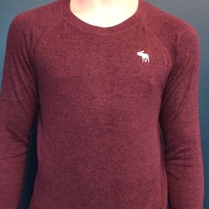 Burgundy long sleeve Abercrombie shirt